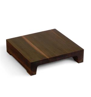 Buffetblokk S 325x325x80mm Valnøtt Heltre - Næringsmiddelgodkjent 